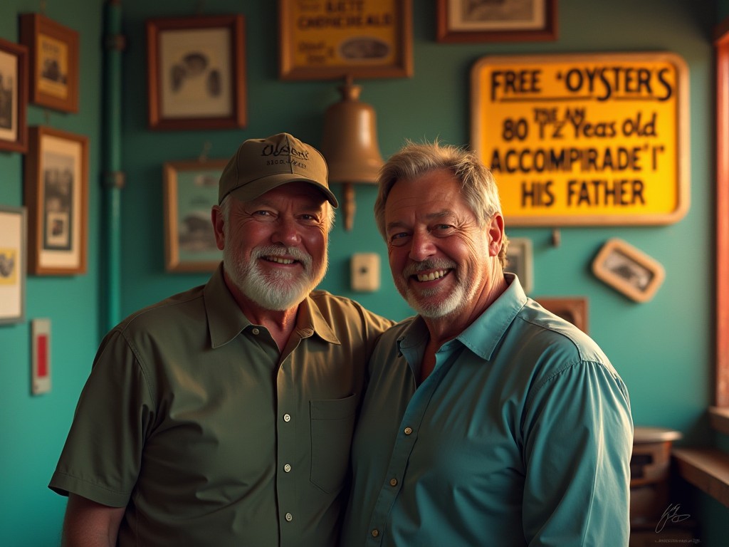 54 năm chờ đợi: Cha già 99 tuổi và con trai 80 tuổi cuối cùng cũng được thưởng thức hàu miễn phí