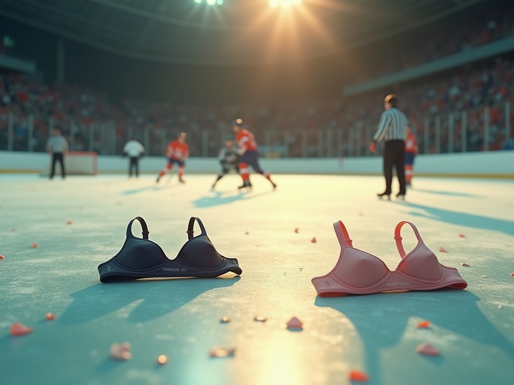 Hàng nghìn áo ngực được ném xuống sân băng — một chiến dịch yêu thương cho các bé gái