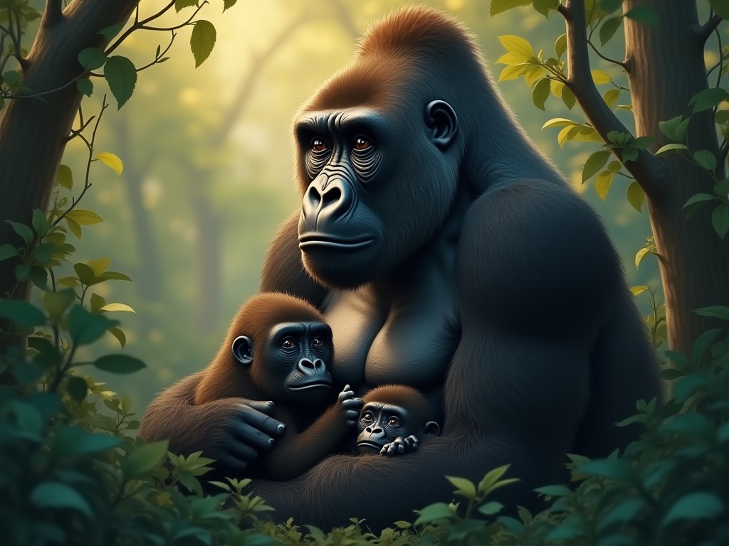 Tin vui từ rừng Congo: Đôi con khỉ đột núi sinh đôi hiếm gặp, mang hy vọng cho loài